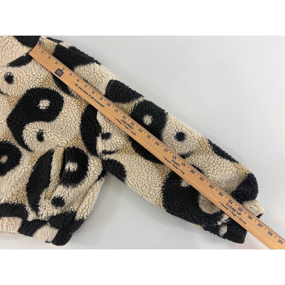 Urban Outfitters Yin Yang Sherpa Fleece Jacket Womens XS Full Zip Cropped - Picture 11 of 12
